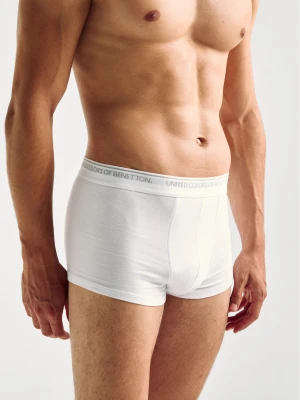 Benetton, Boxers In Stretch Cotton, Size: XL, Creamy White, Men United Colors of Benetton