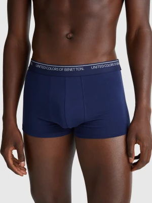 Benetton, Boxers In Stretch Cotton, Size: XL, Dark Blue, Men United Colors of Benetton