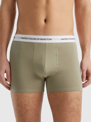 Benetton, Boxers In Stretch Organic Cotton, size L, Light Green, Men United Colors of Benetton