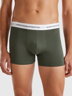 Benetton, Boxers In Stretch Organic Cotton, size L, Military Green, Men United Colors of Benetton