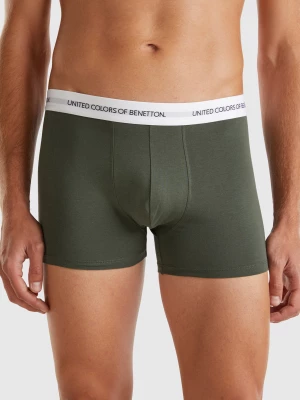 Benetton, Boxers In Stretch Organic Cotton, size S, Military Green, Men United Colors of Benetton