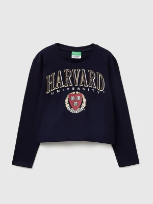 Benetton, Boxy Fit ©harvard University T-shirt, Size: XL, Dark Blue, Kids United Colors of Benetton