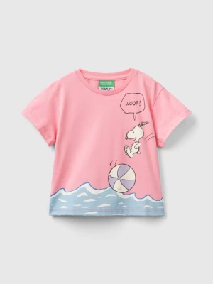 Benetton, Boxy Fit ©peanuts T-shirt, size 104, Pink, Kids United Colors of Benetton