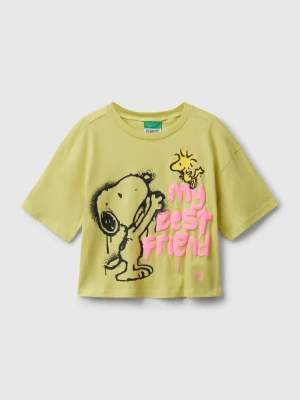 Benetton, Boxy Fit ©peanuts T-shirt, Size: S, Yellow, Kids United Colors of Benetton