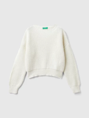 Benetton, Boxy Fit Sweater, size M, Creamy White, Kids United Colors of Benetton