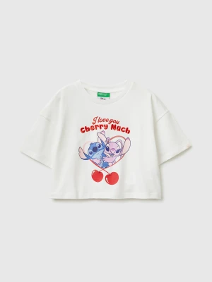 Benetton, Boxy Fit T-shirt ©disney Lilo & Stitch, Size: XL, Creamy White, Kids United Colors of Benetton