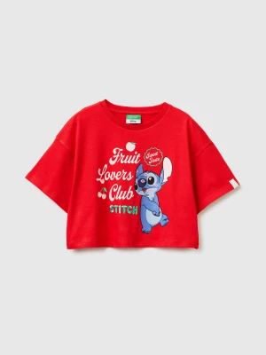 Benetton, Boxy Fit T-shirt ©disney Lilo & Stitch, Size: XL, Red, Kids United Colors of Benetton