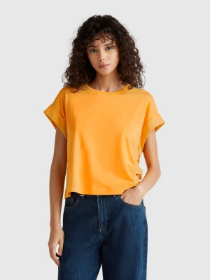 Benetton, Boxy Fit T-shirt, size XXS, Yellow, Women United Colors of Benetton