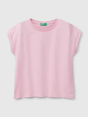 Benetton, Boxy Fit T-shirt With Print And Glitter, size XL, Pink, Kids United Colors of Benetton