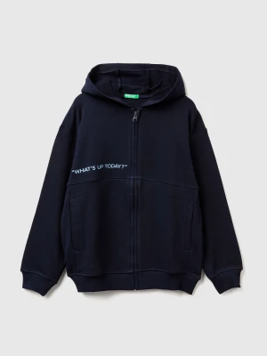Benetton, Boxy Sweatshirt With Prints, Size: XL, Dark Blue, Kids United Colors of Benetton
