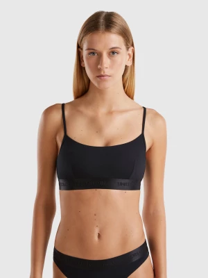 Benetton, Bra In Organic Stretch Cotton, size 1°, Black, Women United Colors of Benetton