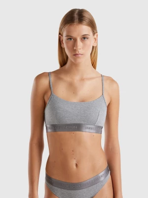 Benetton, Bra In Organic Stretch Cotton, size 1°, Dark Gray, Women United Colors of Benetton