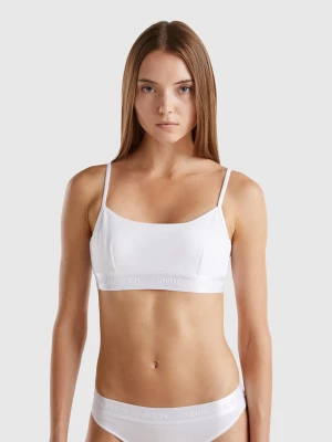 Benetton, Bra In Organic Stretch Cotton, size 4°, White, Women United Colors of Benetton