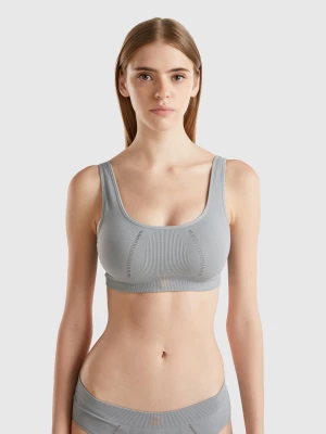 Benetton, Bra In Recycled Nylon Blend, size XS, Gray, Women United Colors of Benetton