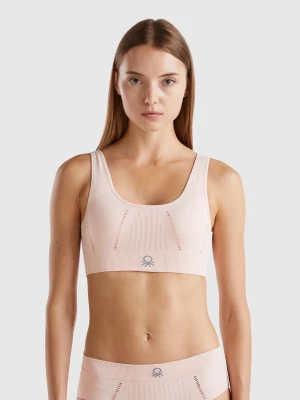 Benetton, Bra In Recycled Nylon Blend, size XS, Soft Pink, Women United Colors of Benetton