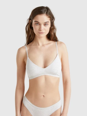 Benetton, Bra In Stretch Cotton, size 1°, Light Gray, Women United Colors of Benetton