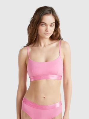 Benetton, Bra In Stretch Cotton, size 1°, Pink, Women United Colors of Benetton