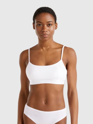 Benetton, Bra In Stretch Cotton, size 1°, White, Women United Colors of Benetton