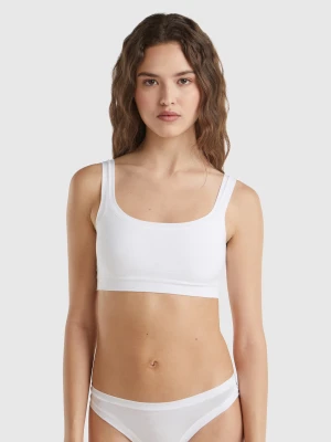 Benetton, Bra In Super Stretch Organic Cotton, size OS, White, Women United Colors of Benetton