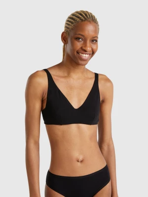 Benetton, Bra With Underwire In Stretch Cotton, Black, Women United Colors of Benetton