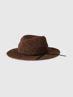 Benetton, Braided Hat, Size: OS, Dark Brown, Women United Colors of Benetton