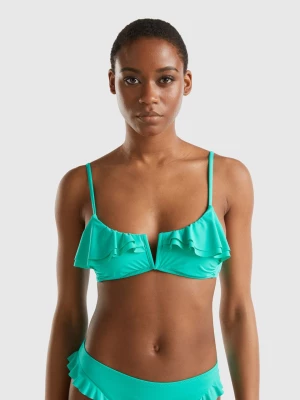 Benetton, Brassiere Bikini Top In Econyl®, size 4°, Aqua, Women United Colors of Benetton