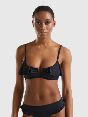 Benetton, Brassiere Bikini Top In Econyl®, size 5°, Black, Women United Colors of Benetton