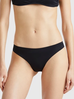 Benetton, Brazilian Swim Bottoms In Econyl®, Size: S, Black, Women United Colors of Benetton
