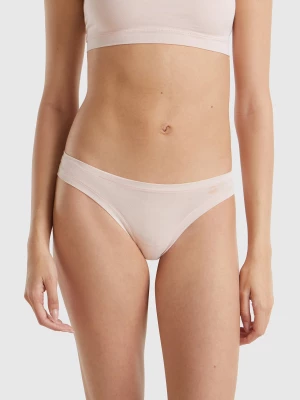 Benetton, Brazilian Underwear In Super Stretch Organic Cotton, size OS, Soft Pink, Women United Colors of Benetton