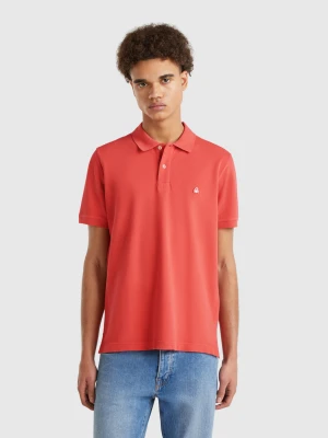 Benetton, Brick Red Regular Fit Polo, size XS, Brick Red, Men United Colors of Benetton