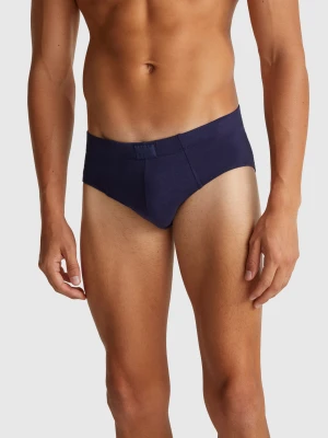 Benetton, Briefs In Cotton Blend, size XL, Dark Blue, Men United Colors of Benetton