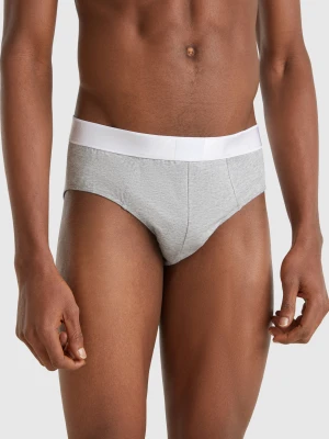 Benetton, Briefs In Cotton Blend, size XL, Gray, Men United Colors of Benetton