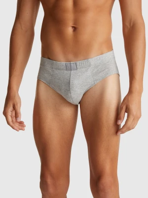 Benetton, Briefs In Cotton Blend, Size: XL, Light Gray, Men United Colors of Benetton
