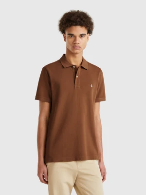 Benetton, Brown Regular Fit Polo, size XS, Brown, Men United Colors of Benetton