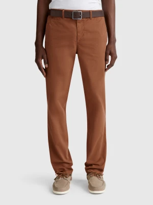 Benetton, Brown Slim Fit Chinos, size 44, Brown, Men United Colors of Benetton