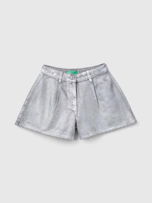 Benetton, Brushed Jean Shorts, size 2XL, Gray, Kids United Colors of Benetton