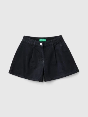 Benetton, Brushed Jean Shorts, size L, Black, Kids United Colors of Benetton