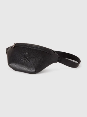 Benetton, Bum Bag In Imitation Leather Fabric, size OS, Black, Men United Colors of Benetton