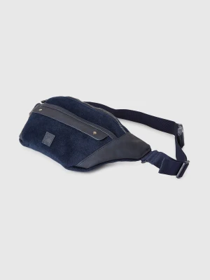 Benetton, Bumbag In Imitation Leather Fabric, Size: OS, Dark Blue, Men United Colors of Benetton