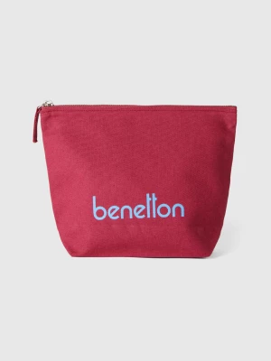 Benetton, Burgundy Clutch In Pure Cotton, size OS, Burgundy, Women United Colors of Benetton