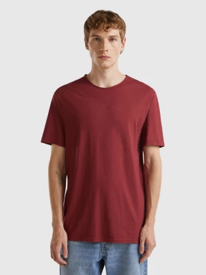 Benetton, Burgundy T-shirt In Slub Cotton, size XS, Burgundy, Men United Colors of Benetton