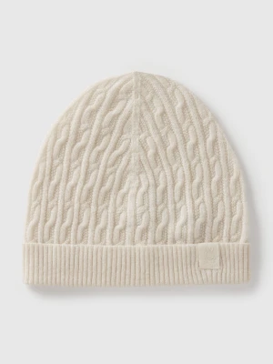 Benetton, Cable Knit Hat, Size: 74-82, Creamy White, Kids United Colors of Benetton