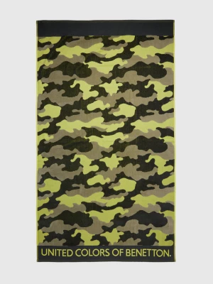 Benetton, Camouflage Beach Towel, size OS, Multi-color, Women United Colors of Benetton