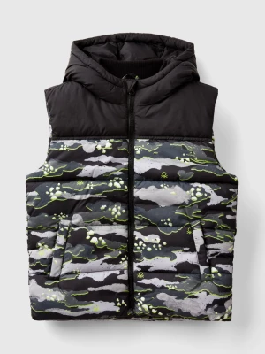 Benetton, Camouflage Padded Vest, size XL, Multi-color, Kids United Colors of Benetton