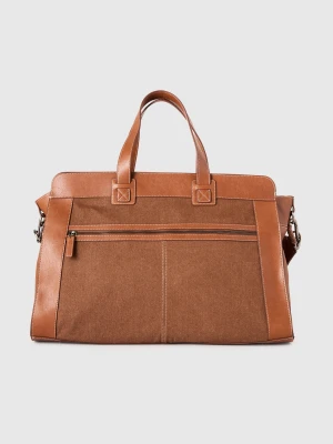 Benetton, Canvas Messenger Bag, Size: OS, Brick Red, Men United Colors of Benetton