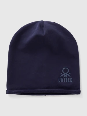 Benetton, Cap In Stretch Cotton, Size: S, Dark Blue, Kids United Colors of Benetton