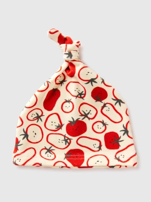 Benetton, Cap With Tomato Print, Size: 82, Red, Kids United Colors of Benetton