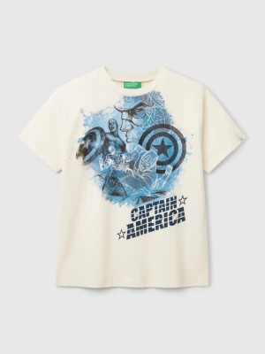 Benetton, Captain America ©marvel T-shirt, size XL, Creamy White, Kids United Colors of Benetton