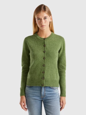 Benetton, Cardigan In Pure Shetland Wool, size M, , Women United Colors of Benetton