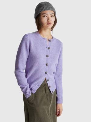 Benetton, Cardigan In Pure Shetland Wool, Size: XXS, Women United Colors of Benetton